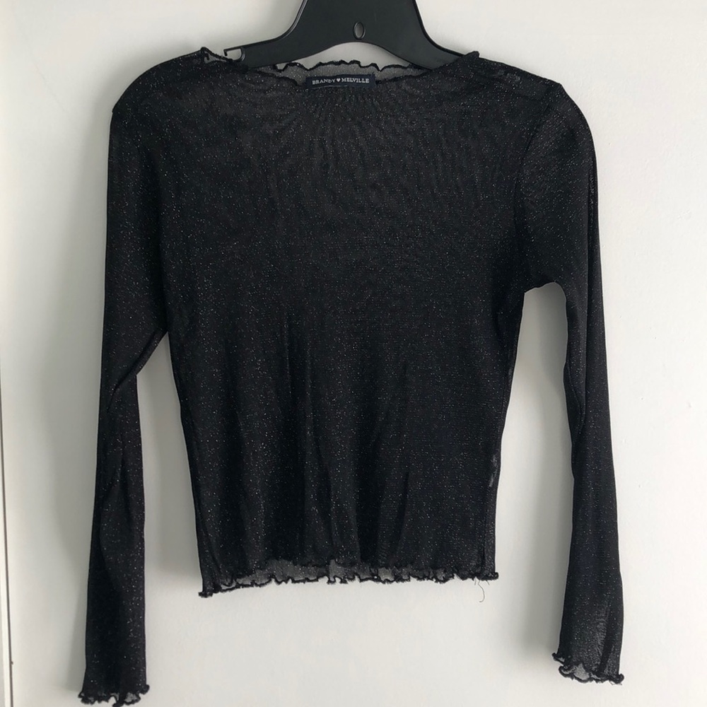 NEW BRANDY MELVILLE sheer sparkly top - Picture 1 of 3